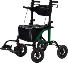 Elenker 2 In 1 Rollator Walker  Transport Chair Folding Wheelchair KLD-9224
