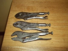 3-Vise Grips,2- 7WR ,1-Irwin &2-Dewitt Adjusting Locking Pliers set