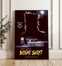 Night Shift Wage-Horror Slasher Poster Puppet Combo Video Game Art NoFrame