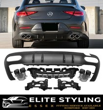 HECKDIFFUSOR MIT SPITZEN CLS53 STYLE GLANZ SCHWARZ FÜR MERCEDES CLS W257 AMG 2018+ HECKDIFFUSOR MIT SPITZEN CLS53 STYLE GLANZ SCHWARZ FÜR MERCEDES CLS W257 AMG 2018+