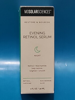 MDSolarSciences EVENING RETINOL SERUM 1 fl oz / 30 ML.  Facial SERUM 