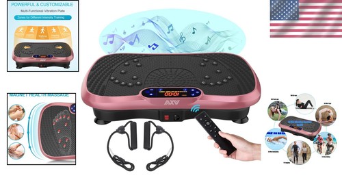 LED Display Vibration Plate with Resistance Bands & Ergonomic Design - 280 lbs - Picture 2 of 9