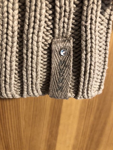 MEXX Girls Pale Brown Split Polo Neck Pattern Knit Belted Long Jumper/Dress 5-6y - Picture 3 of 5