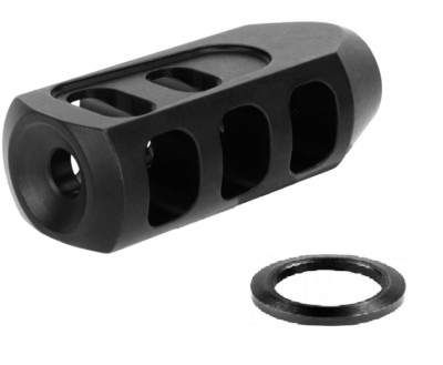 1/2x28 Tanker Steel Muzzle Brake .223 5.56 Crush Washer For Bolt Action USA Made