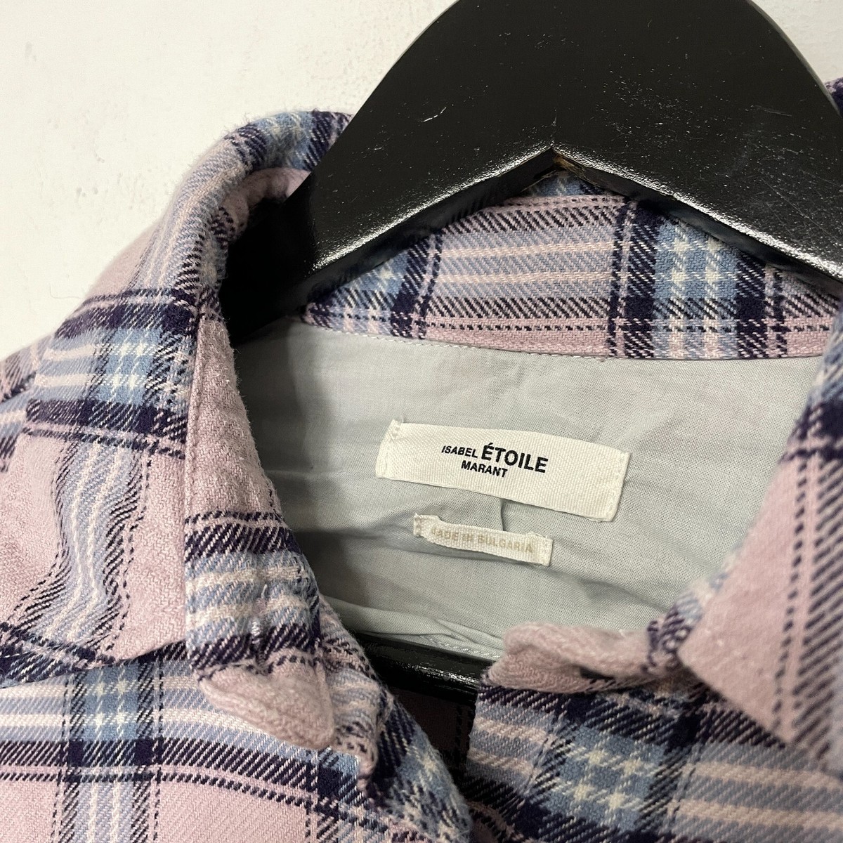 Isabel Marant Etoile Idaho Plaid Check Oversized Button Up