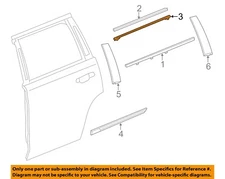GM OEM 15-20 Escalade,Tahoe,Yukon Rear Door Exterior Trim-Upper Molding 23224855