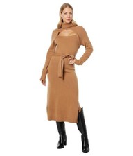 Paige Cherise Long Sleeve Turtleneck Cutout Wool Blend Sweater Dress Size Small