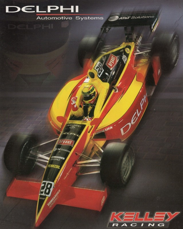 2001 Mark Dismore #28 Indy 500 Photo Card - Kelley Racing