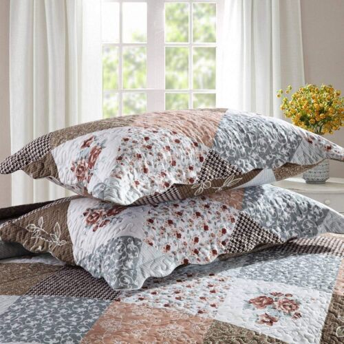 3-Piece Lightweight Microfiber Quilt Set for California King Beds - All Seasons - Picture 8 of 10