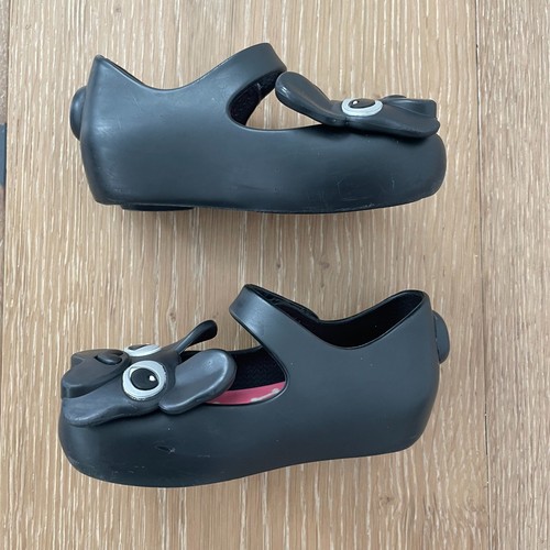 Mini Melissa Shoes Baby 5 Girls Ultragirl French Bulldog Dog Black Mary Jane - Picture 7 of 12