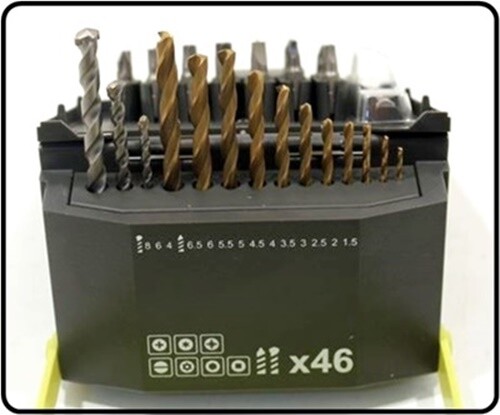 Kit 46 pezzi punte per trapano e inserti Ryobi foto 5