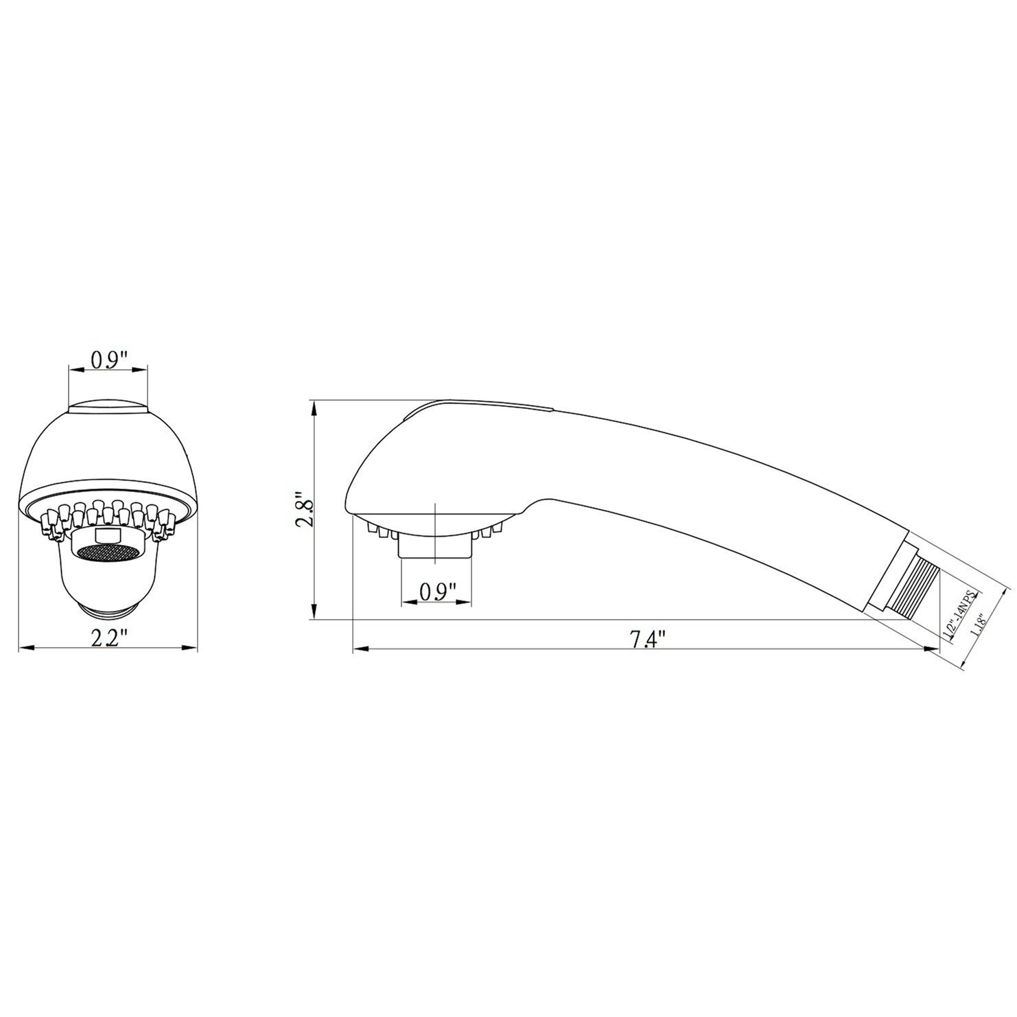 Dura Faucet RV Kitchen Faucet Designer Toggling Pull-Out Sprayer Replacement ...