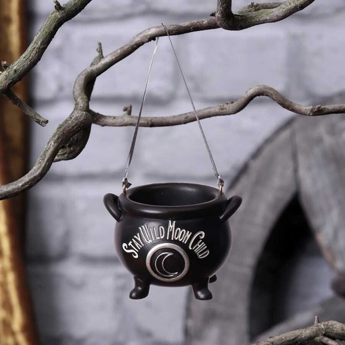 Stay Wild Moon Child Hanging Ornament ~ Witchcraft Goth Black Cauldron Decoratio - 第 1/7 張圖片