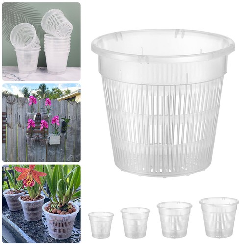 1-5pcs Clear Plastic Orchid Pots with Holes Hollow Breathable Gardening Garden - Bild 22 von 29