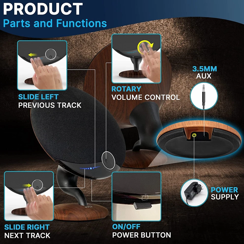PyleHome PGMSP100 портативный динамик - Изображение 2 из 4