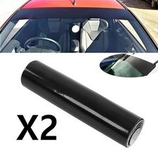 Car Van Window Windscreen Sun Shade Visor Black Out Look Strip Protect Vinyl x2