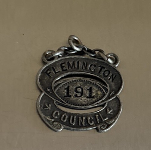 Antique Flemington 191 Council Sterling Silver Badge From Masonic Medal