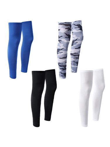 Women Men Ice Silk Leg Sleeves Knee Compression Cooling Cover Sports Cycling - Picture 18 of 26