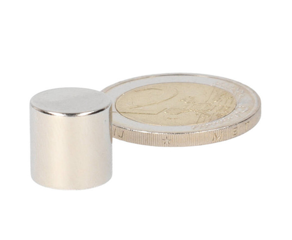 5 X Scheibenmagnet Rundmagnet Ø 12 Mm, HöHe 12 Mm Neodym (Ndfeb) N42 - HäLt 9 Kg-image