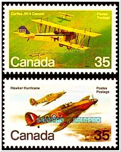CANADA 1980 CANADIAN MILITARY AIRCRAFT PLANES MINT FV FACE 70 CENT MNH STAMP SET - Picture 3 of 4