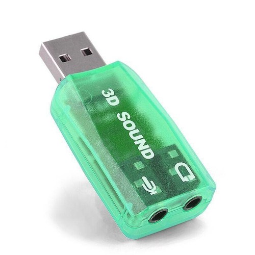 USB to 3.5mm Mic Headphone Audio Adapter Card Audio Headset 3D Sound Card - Picture 10 of 13
