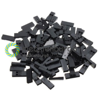 200pcs new 2.54mm 2P Pitch Dupont Jumper Wire Cable Housing Female Pin Connector