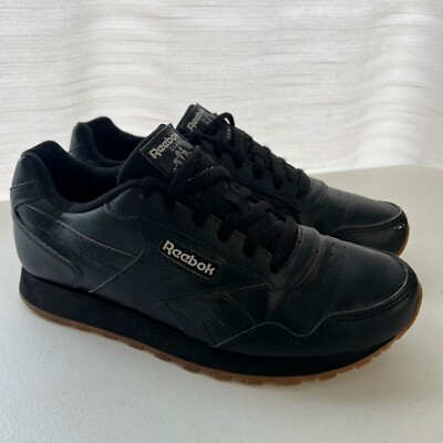 Reebok Classic Sneakers Mens Black Leather Low Top Lace Up
