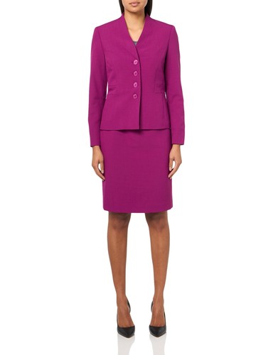 Le Suit Women's Black Jacket & Skirt Suit, Size 16, 2pc, NWT - Picture 2 of 8