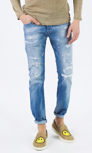 Diesel Buster Jeans Denim Distressed 084cm 5 Pockets Pants Usedlook 33 / 32 - Picture 9 of 12
