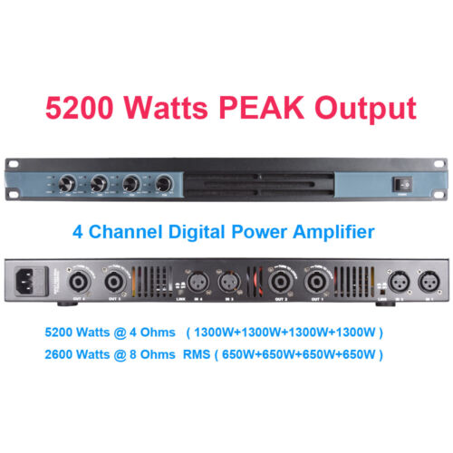 Amplificador de potencia digital de 4 canales MiCWL 6400W 4x850 vatios unidad altavoces de audio - Imagen 14 de 16