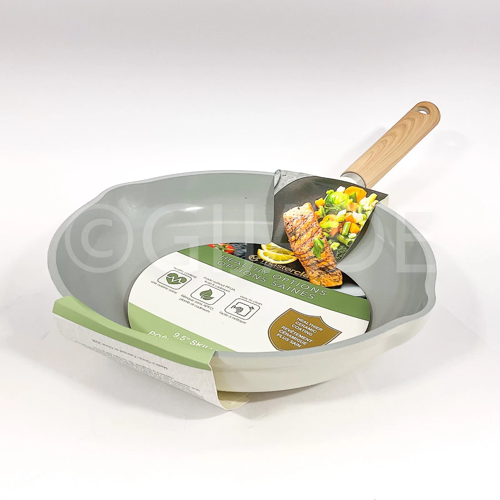 Masterclass Healthy Cooking Collection 9.5" Skillet-Non Stick Frying Pan Ivory