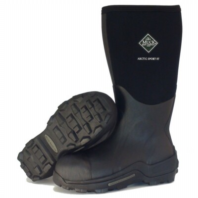 NIB Men's Arctic Sport Steel Toe Insulated Boots Black Size