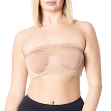Rhonda Shear Angel Seamless Bandeau Bra Nude