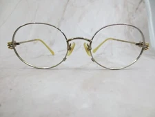 Shiseido 1001 Eyeglasses Frame Women's Silver Metal Full Rim Round 51-19-129