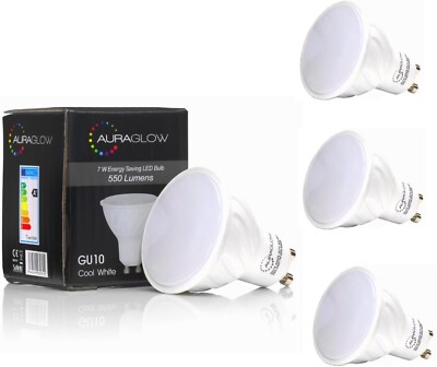 Auraglow superhelle 5,5w LED GU10 Glühbirne kühlweiß 550lm 70w EQV - 6500K