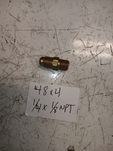 48x4 Male Pipe/SAE 45° Flare Connector 1/4" Male SAE 45° Flare x 1/8" Male NPT