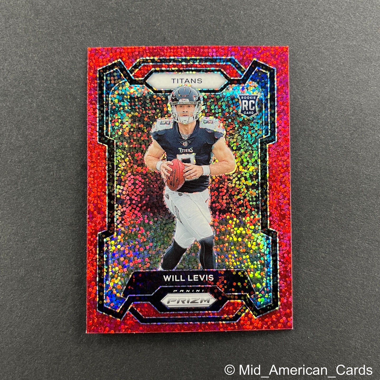 2023 Panini Prizm Will Levis Rookie Red Sparkle Prizm SP #397 Tennessee Titans