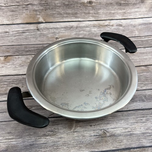 AMC Stainless Steel Cookware Sauce Saute 8” Pan Pot Double Handle - Picture 2 of 9