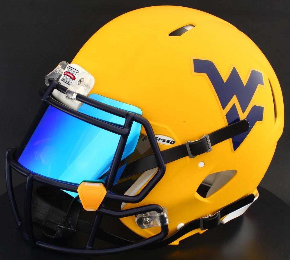 WEST VIRGINIA MOUNTAINEERS NCAA Riddell Speed Full Size REPLICA Football Helmet - Image 3 of 4