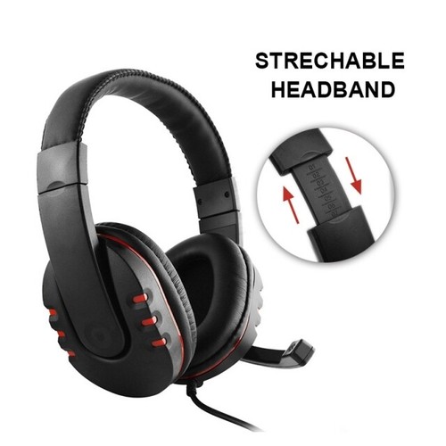 Cuffie da gioco stereo gaming per PS4 e XBOX nero - Foto 3 di 5