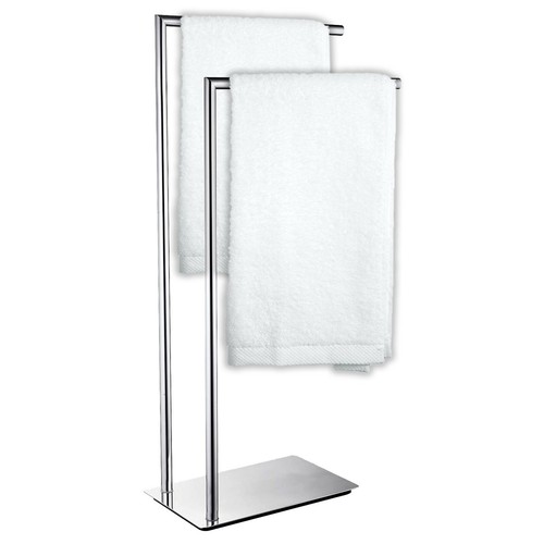 Double Towel Rack- Freestanding Stainless Steel Towel Rack for Bathroom- 2 Tiers - 第 1/9 張圖片
