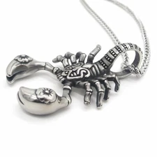 MOYON Mens Scorpio Zodiac Scorpion Pendant Necklace Stainless Steel Jewelry Men