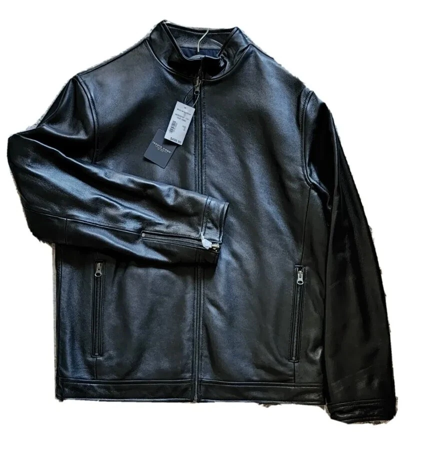 Pronto Uomo Real Leather Jacket,Men Small Black, Market Price $499.99