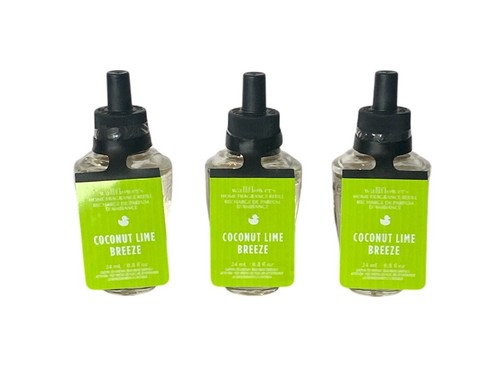 Bath & Body Works Coconut Lime Breeze Wallflower Refill Bulbs x3