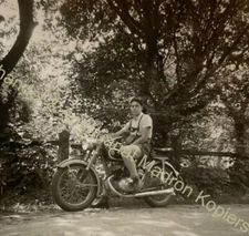 orig. Photo Circa 1930 Motorcycle Vintage 