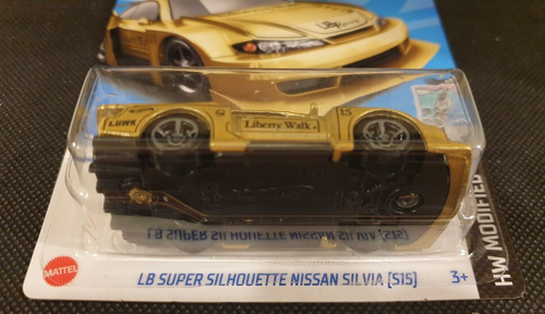 Hot Wheels Liberty Walk LB Super Silhouette Nissan Silvia S15 Diecast Car Gold - Picture 5 of 5