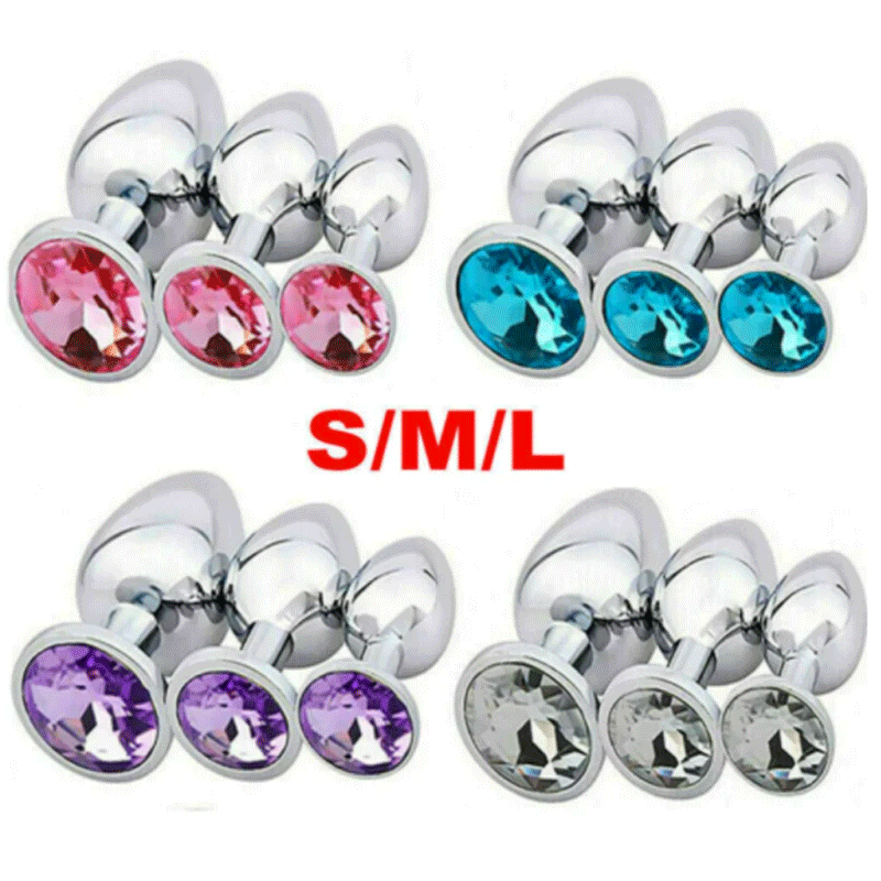 Stainless Steel Beginner Anal Plug with Diamond Stopper for Safe Play-image