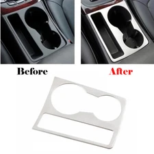 Silver Accessories Interior Water Holder Cup Cover Trim For Audi A4 A5 2009-2016