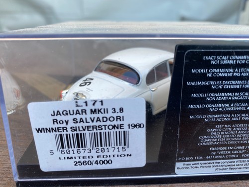 1/43 VITESSE JAGUAR MKII ROY SALVADORI #46 WINNER SILVERSTONE 1960 - Picture 3 of 3
