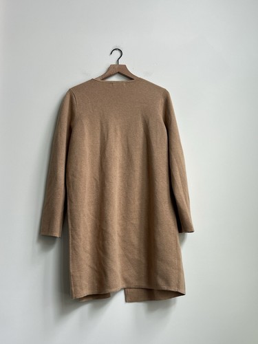 J. Crew Juliette Collarless Sweater Blazer Heather Khaki Wool Longline Pockets M - Picture 12 of 14